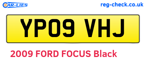YP09VHJ are the vehicle registration plates.
