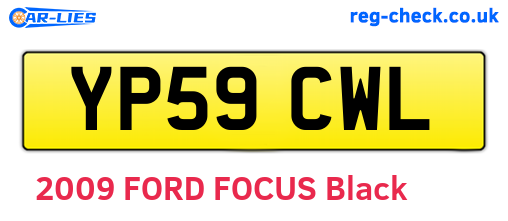 YP59CWL are the vehicle registration plates.