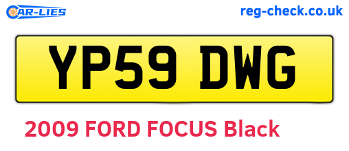 YP59DWG are the vehicle registration plates.