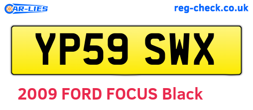 YP59SWX are the vehicle registration plates.