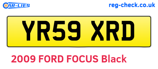 YR59XRD are the vehicle registration plates.