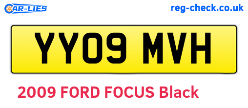 YY09MVH are the vehicle registration plates.