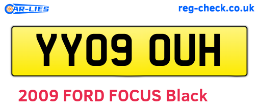 YY09OUH are the vehicle registration plates.