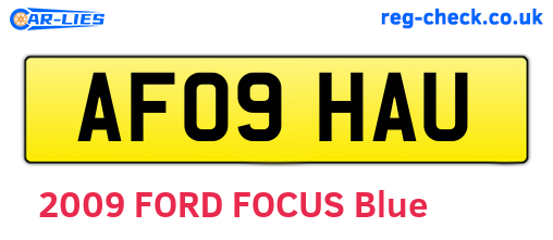 AF09HAU are the vehicle registration plates.