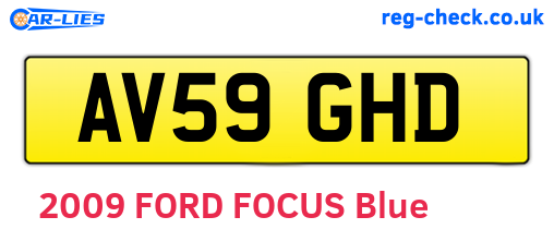 AV59GHD are the vehicle registration plates.
