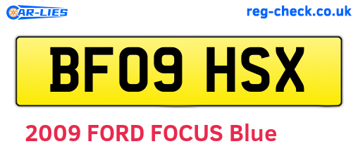 BF09HSX are the vehicle registration plates.