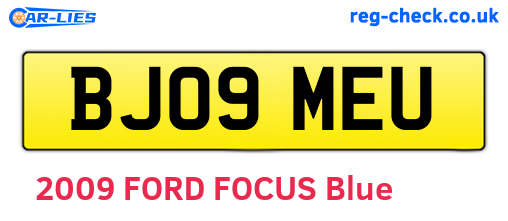 BJ09MEU are the vehicle registration plates.