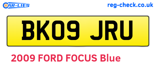 BK09JRU are the vehicle registration plates.