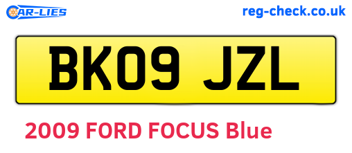 BK09JZL are the vehicle registration plates.