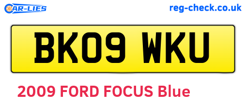 BK09WKU are the vehicle registration plates.