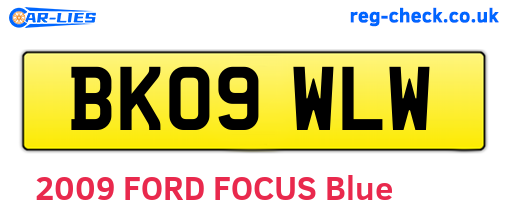 BK09WLW are the vehicle registration plates.