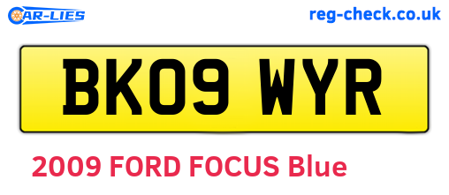 BK09WYR are the vehicle registration plates.