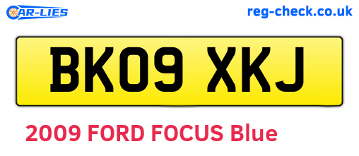 BK09XKJ are the vehicle registration plates.