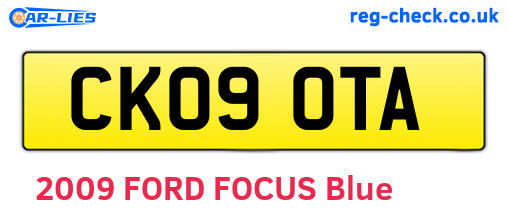 CK09OTA are the vehicle registration plates.