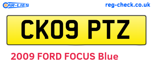 CK09PTZ are the vehicle registration plates.