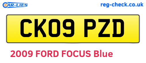 CK09PZD are the vehicle registration plates.