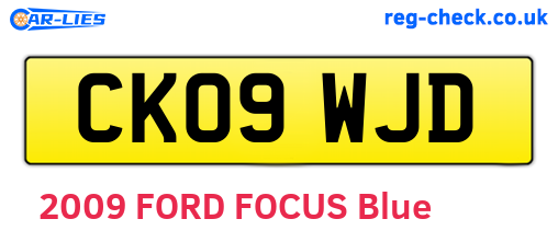 CK09WJD are the vehicle registration plates.
