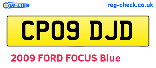 CP09DJD are the vehicle registration plates.