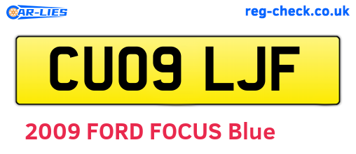 CU09LJF are the vehicle registration plates.