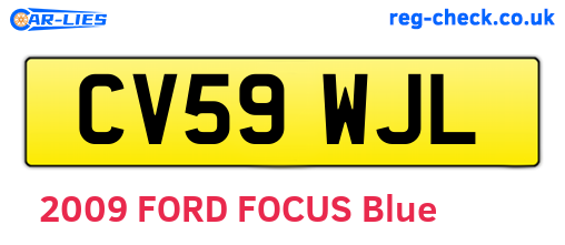 CV59WJL are the vehicle registration plates.