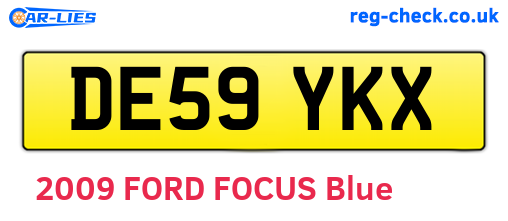 DE59YKX are the vehicle registration plates.