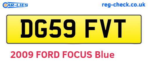 DG59FVT are the vehicle registration plates.