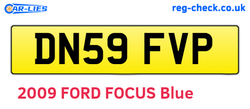 DN59FVP are the vehicle registration plates.
