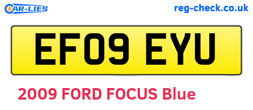 EF09EYU are the vehicle registration plates.
