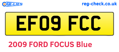 EF09FCC are the vehicle registration plates.