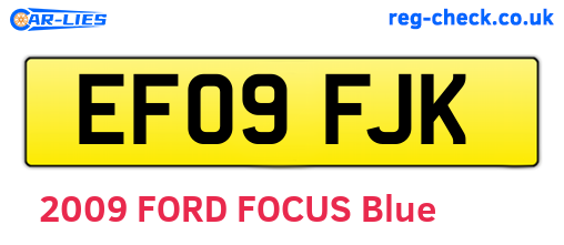 EF09FJK are the vehicle registration plates.