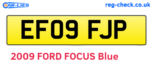 EF09FJP are the vehicle registration plates.