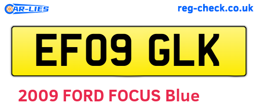 EF09GLK are the vehicle registration plates.