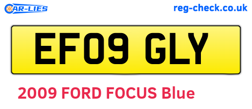 EF09GLY are the vehicle registration plates.