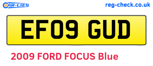 EF09GUD are the vehicle registration plates.