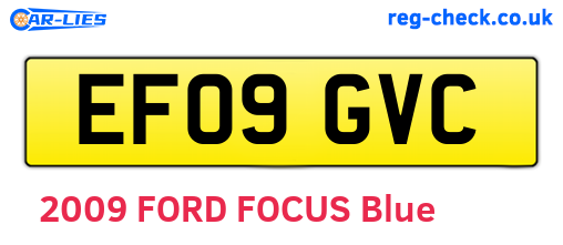 EF09GVC are the vehicle registration plates.