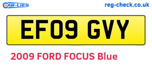 EF09GVY are the vehicle registration plates.
