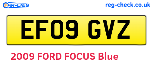 EF09GVZ are the vehicle registration plates.