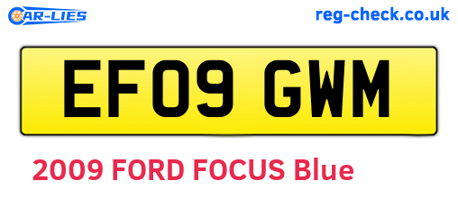 EF09GWM are the vehicle registration plates.
