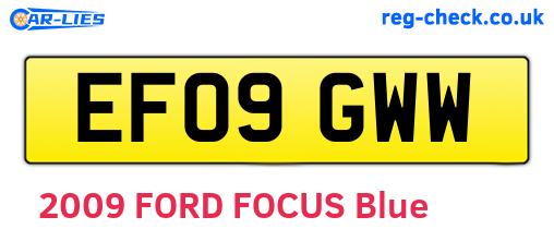 EF09GWW are the vehicle registration plates.