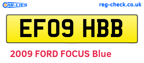 EF09HBB are the vehicle registration plates.