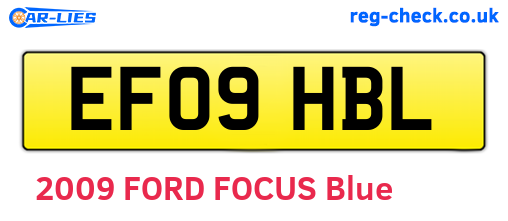 EF09HBL are the vehicle registration plates.