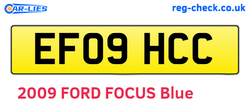 EF09HCC are the vehicle registration plates.