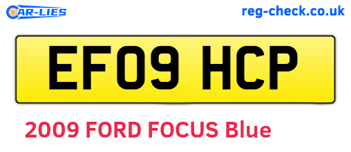EF09HCP are the vehicle registration plates.