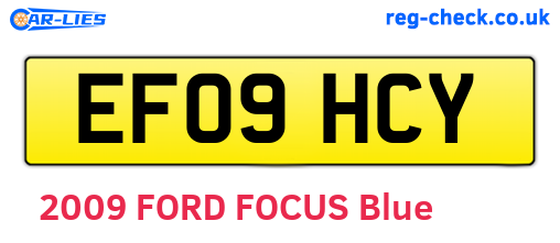 EF09HCY are the vehicle registration plates.