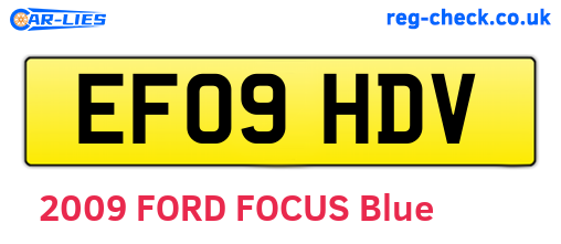 EF09HDV are the vehicle registration plates.