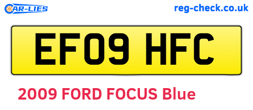 EF09HFC are the vehicle registration plates.
