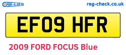 EF09HFR are the vehicle registration plates.