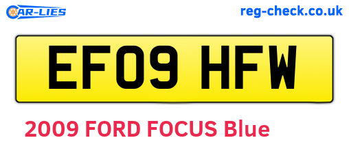 EF09HFW are the vehicle registration plates.