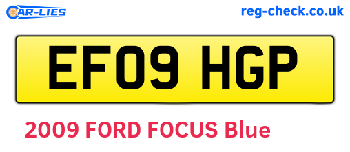 EF09HGP are the vehicle registration plates.
