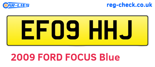 EF09HHJ are the vehicle registration plates.